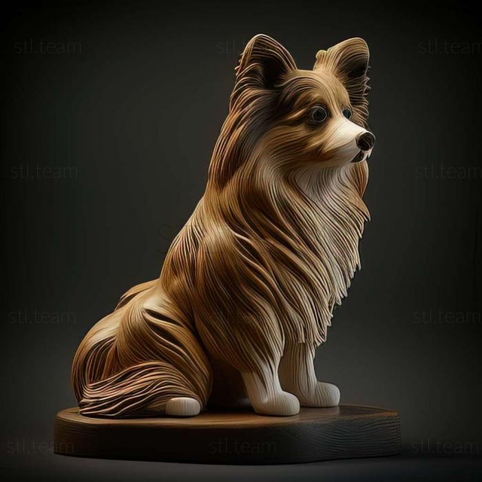 3D model Sheltie dog (STL)
